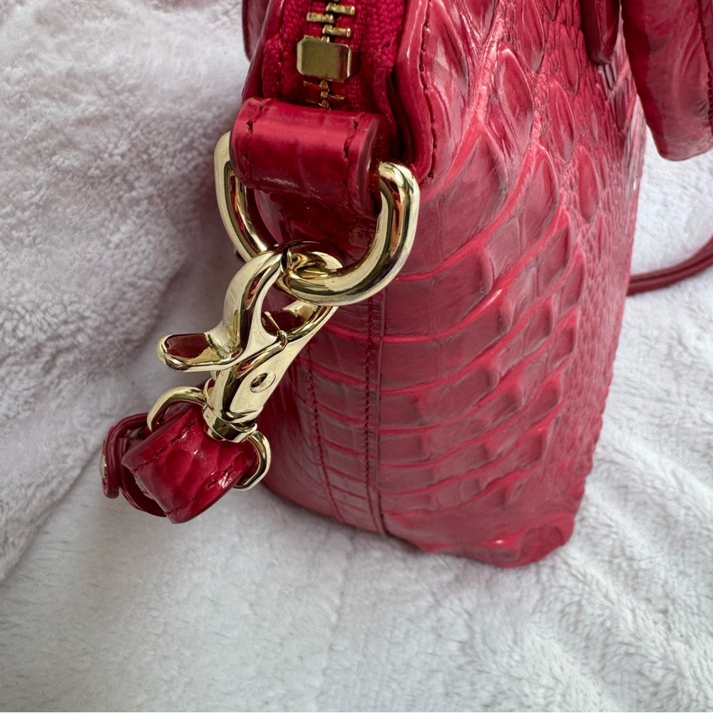 Brahmin Duxbury Satchel Bag Pink/Coral - Picture 5 of 17
